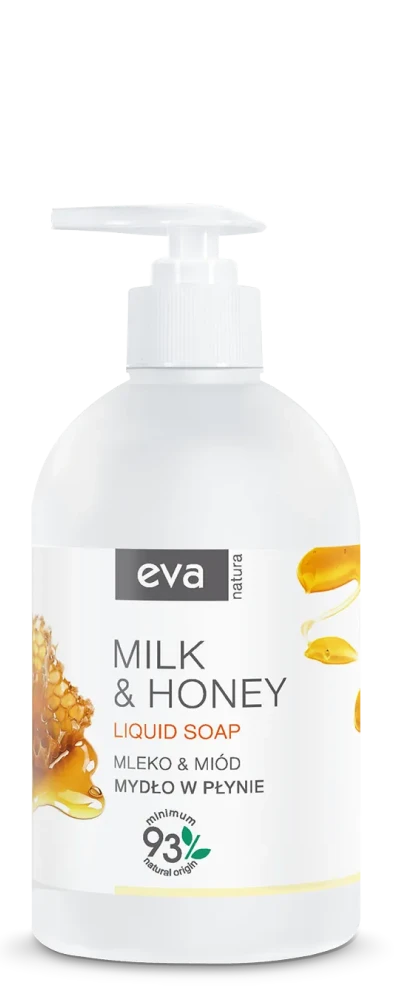 EVA NATURA Kremowe mydło w płynie mleko i miód